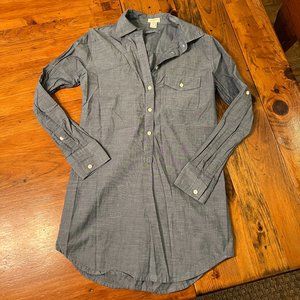 J. Crew Chambray Shirt Button Front Long Sleeve Women’s Sz XXS